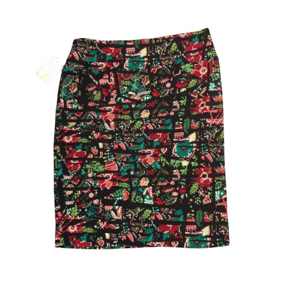 LuLaRoe Cassie Pencil Skirt 3XL New With Tags Floral Geometric Mosaic‎ Print